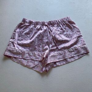 Victoria’s Secret Pink Satin Sleep Shorts Small Star Print Pajama Lounge